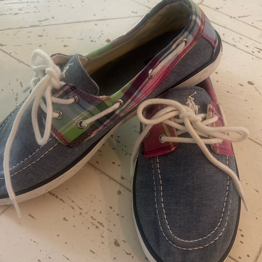 Polo Heritage madras coastal boat shoe 8.5